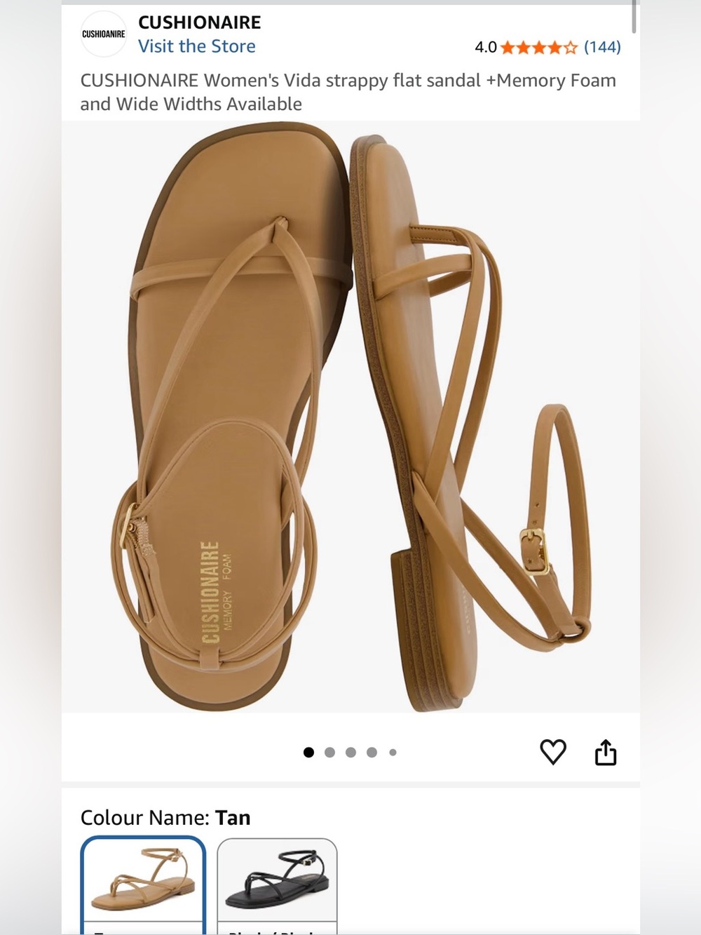 Cushionaire Women’s Vida Strappy Flat Sandal